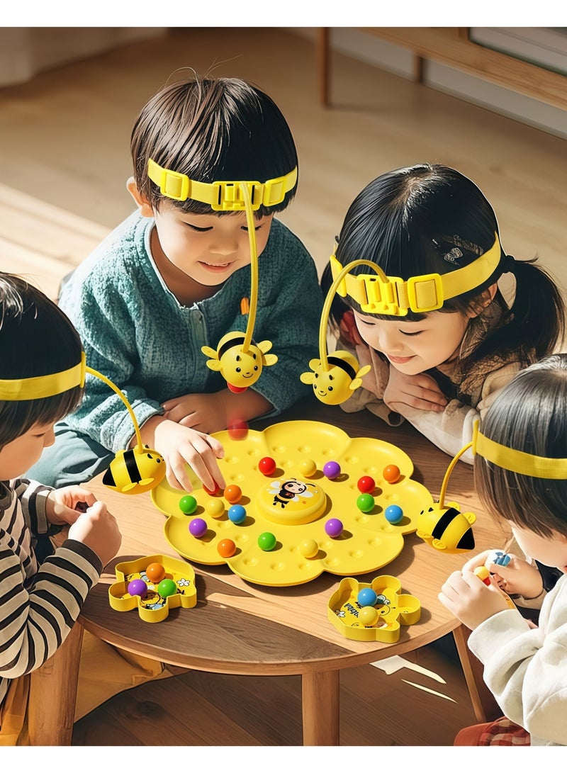 Balloon World Bee-themed pearl collecting adventure fishing magnetic bead table game for parent-child interaction, suitable for children's parties, outdoor games, birthday gifts, easy to use, and perfect for group activities. - Image 1